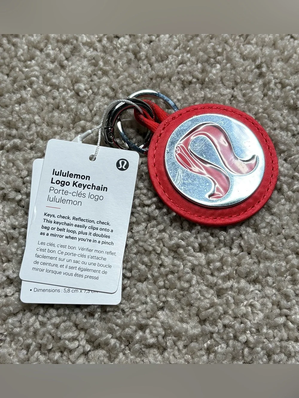 Lululemon Logo Keychain